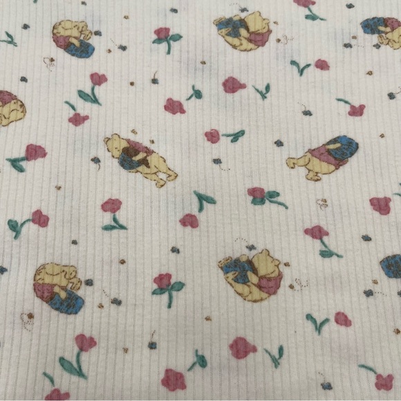 Vintage Disney Winnie the Pooh Floral Top Cotton Henley Pajama Shirt Women’s XL - Picture 7 of 15